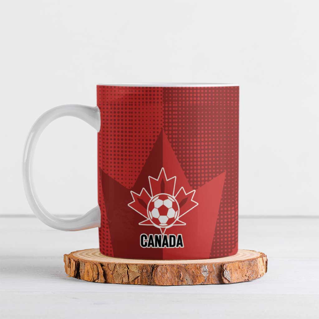 Canada Soccer Maple Leaf Custom Ceramic Mug Sporty Style - Wonder Print Shop