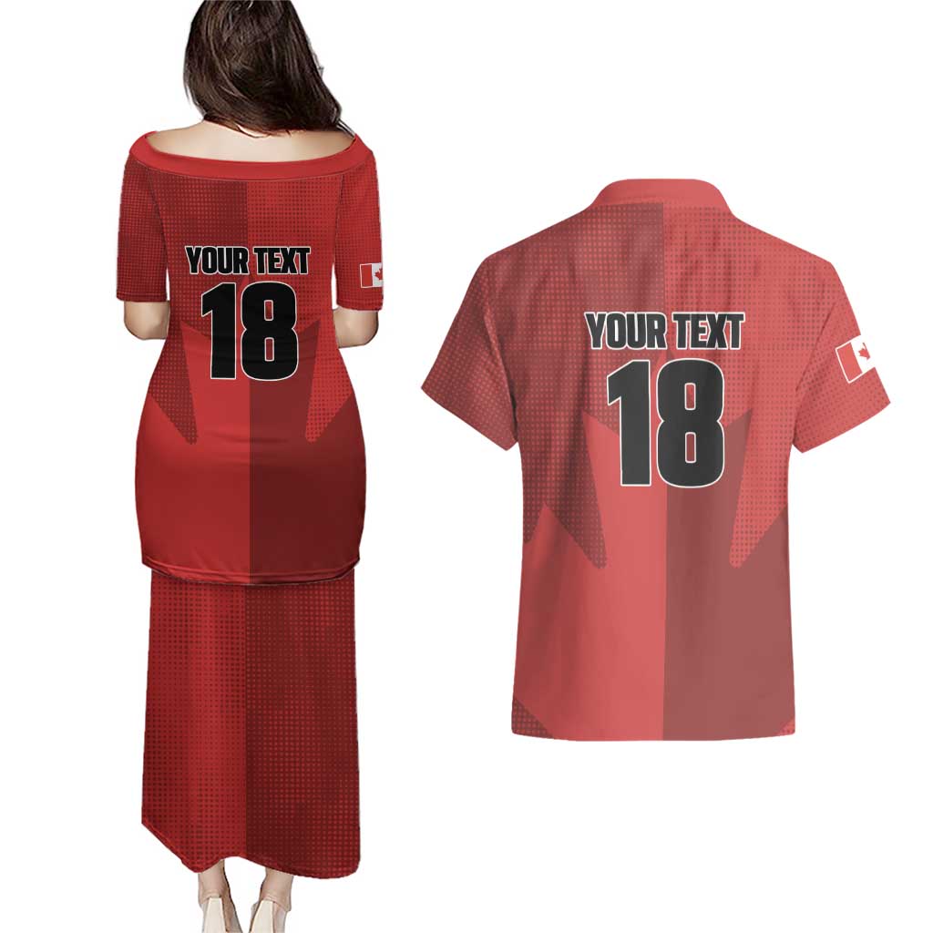 Canada Soccer Maple Leaf Custom Couples Matching Puletasi and Hawaiian Shirt Sporty Style - Wonder Print Shop