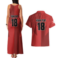 Canada Soccer Maple Leaf Custom Couples Matching Tank Maxi Dress and Hawaiian Shirt Sporty Style - Wonder Print Shop