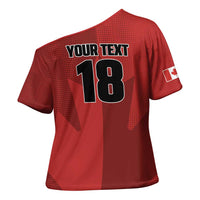 Canada Soccer Maple Leaf Custom Cross Shoulder Shirt Sporty Style - Wonder Print Shop