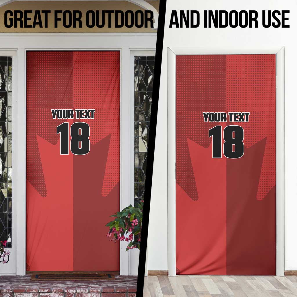 Canada Soccer Maple Leaf Custom Door Cover Sporty Style - Wonder Print Shop