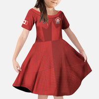 Canada Soccer Maple Leaf Custom Family Matching Off Shoulder Maxi Dress and Hawaiian Shirt Sporty Style - Wonder Print Shop
