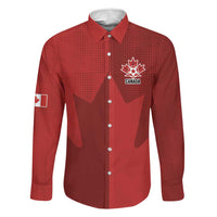 Canada Soccer Maple Leaf Custom Family Matching Off Shoulder Maxi Dress and Hawaiian Shirt Sporty Style - Wonder Print Shop