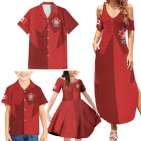 Canada Soccer Maple Leaf Custom Family Matching Summer Maxi Dress and Hawaiian Shirt Sporty Style - Wonder Print Shop