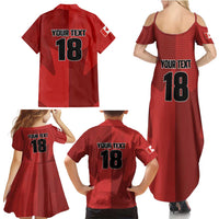 Canada Soccer Maple Leaf Custom Family Matching Summer Maxi Dress and Hawaiian Shirt Sporty Style - Wonder Print Shop