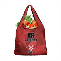 Canada Soccer Maple Leaf Custom Grocery Bag Sporty Style - Wonder Print Shop