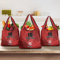 Canada Soccer Maple Leaf Custom Grocery Bag Sporty Style - Wonder Print Shop