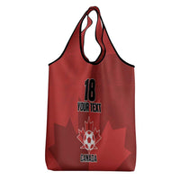 Canada Soccer Maple Leaf Custom Grocery Bag Sporty Style - Wonder Print Shop