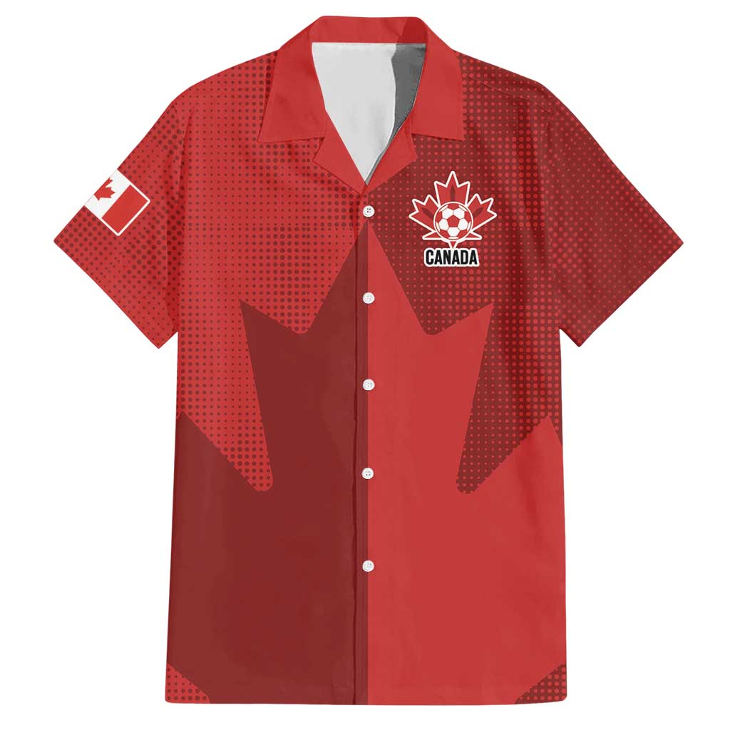 Canada Soccer Maple Leaf Custom Hawaiian Shirt Sporty Style - Wonder Print Shop