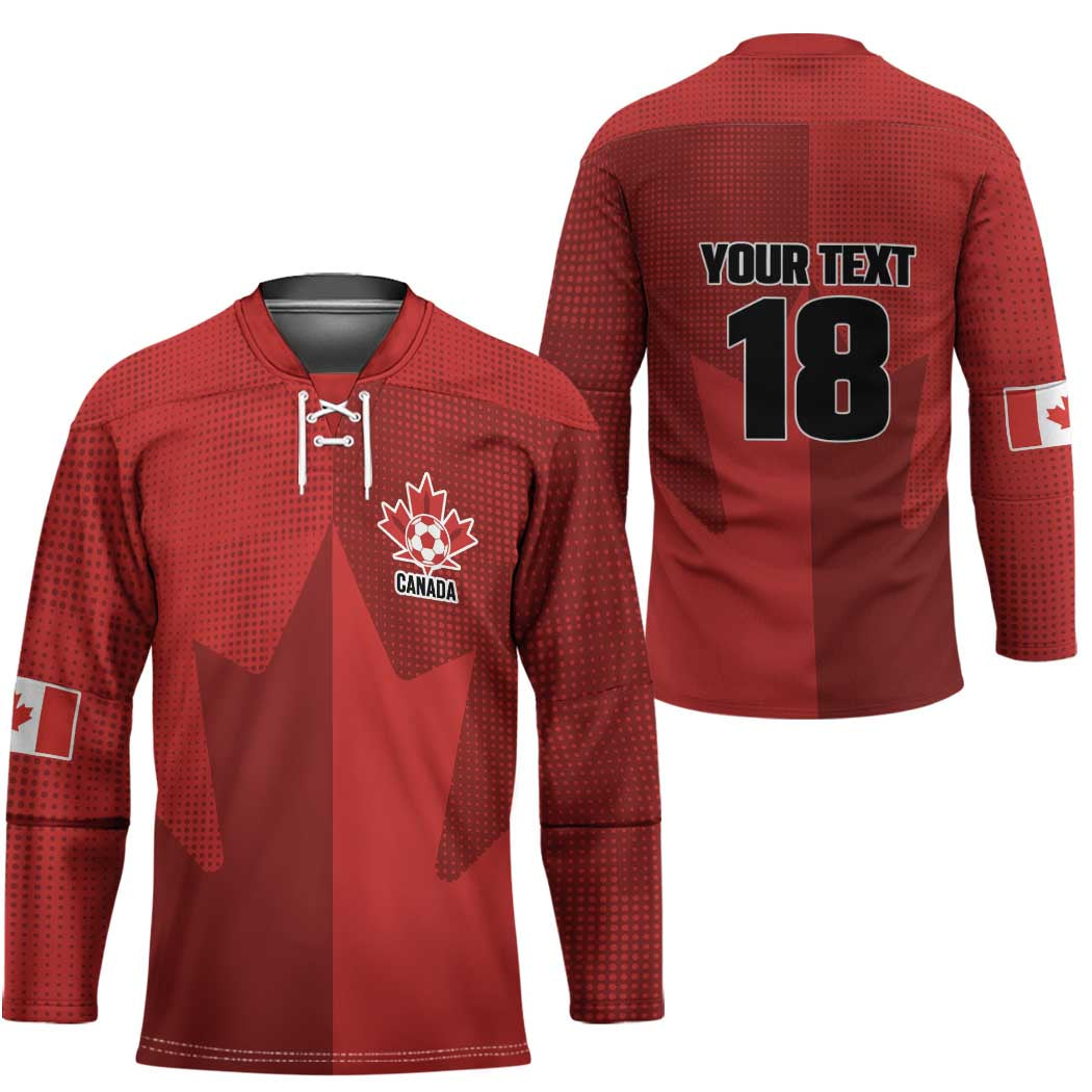 Canada Soccer Maple Leaf Custom Hockey Jersey Sporty Style - Wonder Print Shop