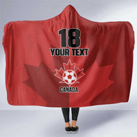 Canada Soccer Maple Leaf Custom Hooded Blanket Sporty Style - Wonder Print Shop