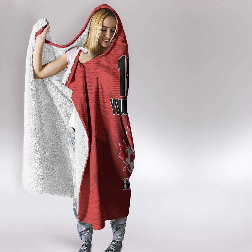 Canada Soccer Maple Leaf Custom Hooded Blanket Sporty Style - Wonder Print Shop