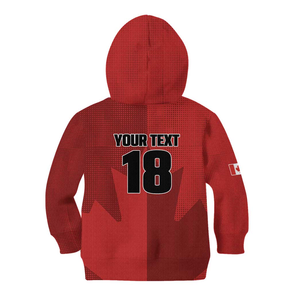 Canada Soccer Maple Leaf Custom Kid Hoodie Sporty Style - Wonder Print Shop