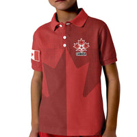 Canada Soccer Maple Leaf Custom Kid Polo Shirt Sporty Style - Wonder Print Shop