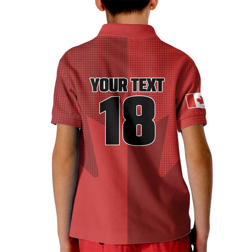 Canada Soccer Maple Leaf Custom Kid Polo Shirt Sporty Style - Wonder Print Shop
