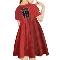 Canada Soccer Maple Leaf Custom Kid Short Sleeve Dress Sporty Style - Wonder Print Shop