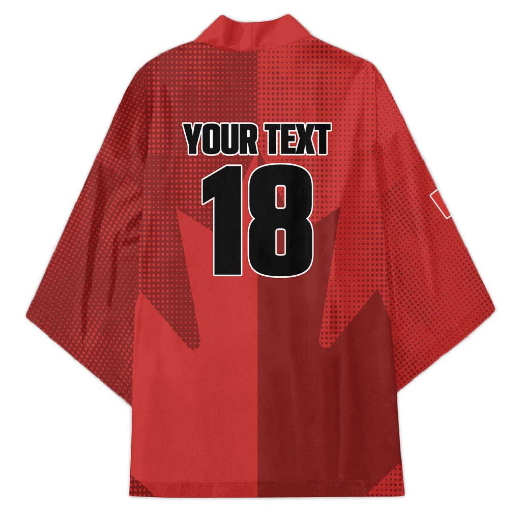 Canada Soccer Maple Leaf Custom Kimono Sporty Style - Wonder Print Shop