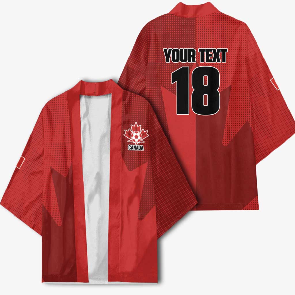 Canada Soccer Maple Leaf Custom Kimono Sporty Style - Wonder Print Shop