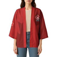 Canada Soccer Maple Leaf Custom Kimono Sporty Style - Wonder Print Shop