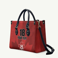 Canada Soccer Maple Leaf Custom Leather Bag Sporty Style - Wonder Print Shop