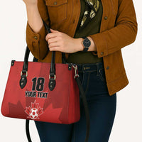 Canada Soccer Maple Leaf Custom Leather Bag Sporty Style - Wonder Print Shop