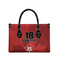 Canada Soccer Maple Leaf Custom Leather Bag Sporty Style - Wonder Print Shop