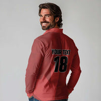 Canada Soccer Maple Leaf Custom Long Sleeve Polo Shirt Sporty Style - Wonder Print Shop