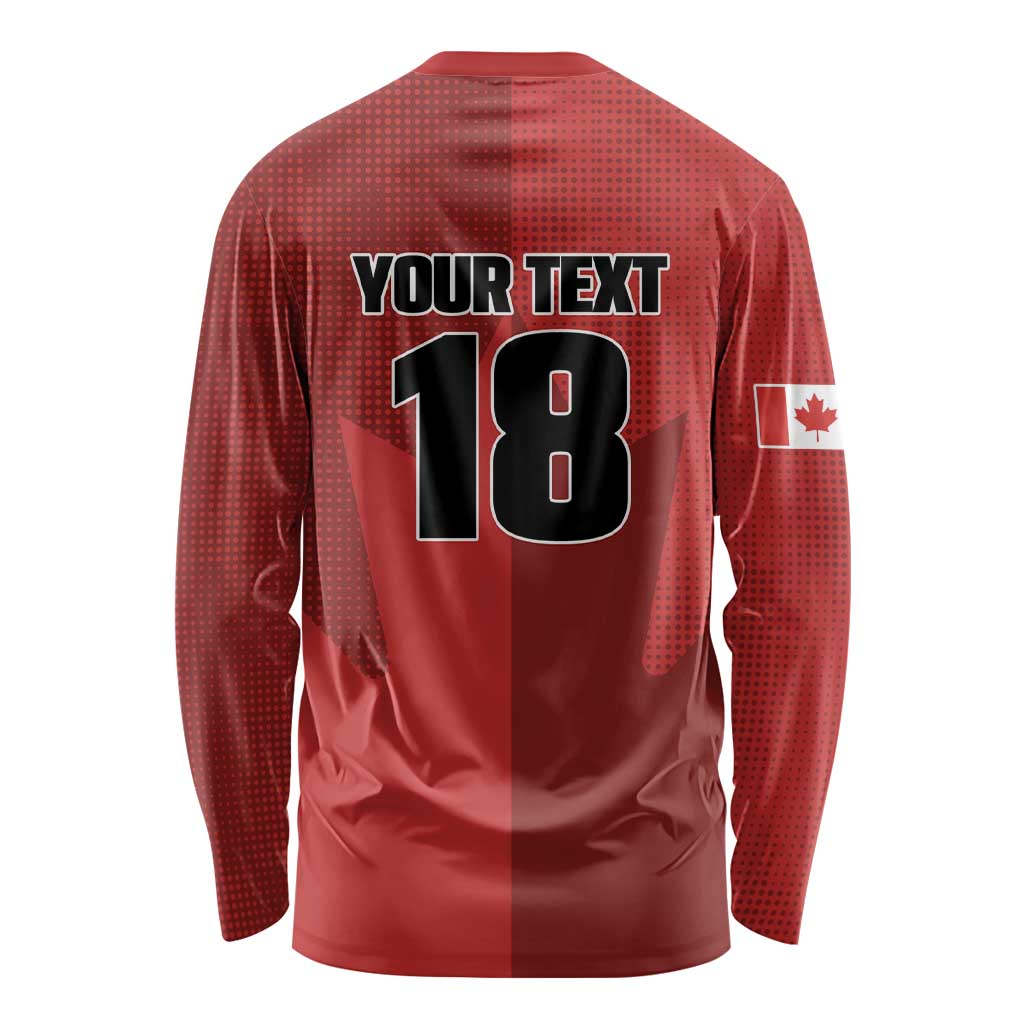 Canada Soccer Maple Leaf Custom Long Sleeve Shirt Sporty Style - Wonder Print Shop