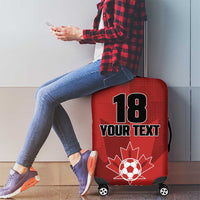 Canada Soccer Maple Leaf Custom Luggage Cover Sporty Style - Wonder Print Shop