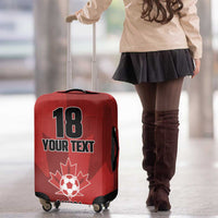 Canada Soccer Maple Leaf Custom Luggage Cover Sporty Style - Wonder Print Shop