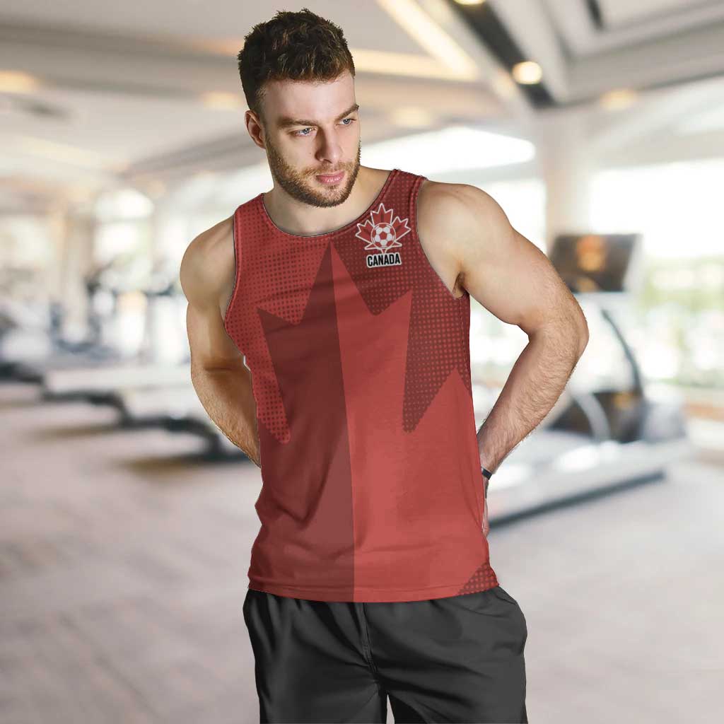 Canada Soccer Maple Leaf Custom Men Tank Top Sporty Style - Wonder Print Shop