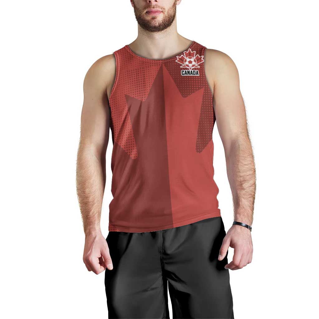 Canada Soccer Maple Leaf Custom Men Tank Top Sporty Style - Wonder Print Shop