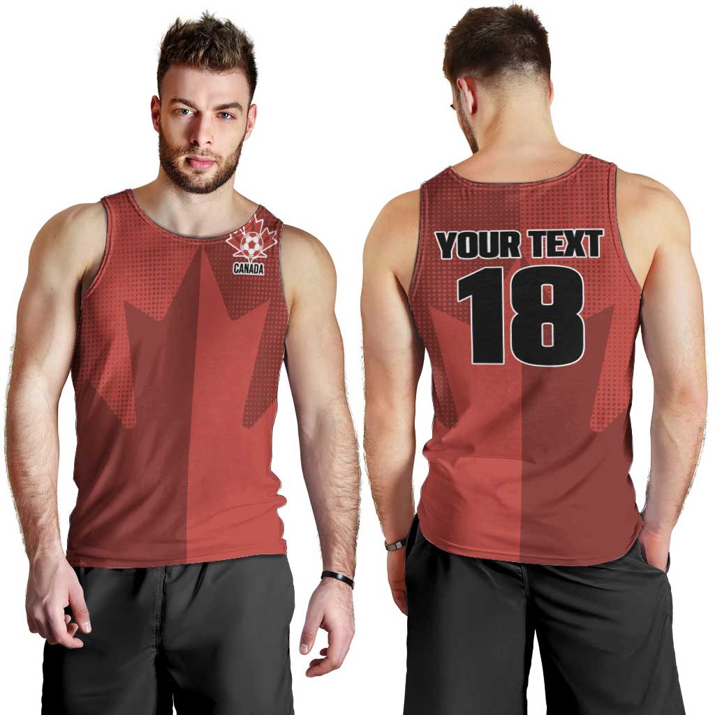 Canada Soccer Maple Leaf Custom Men Tank Top Sporty Style - Wonder Print Shop