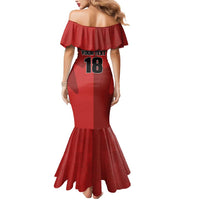 Canada Soccer Maple Leaf Custom Mermaid Dress Sporty Style - Wonder Print Shop