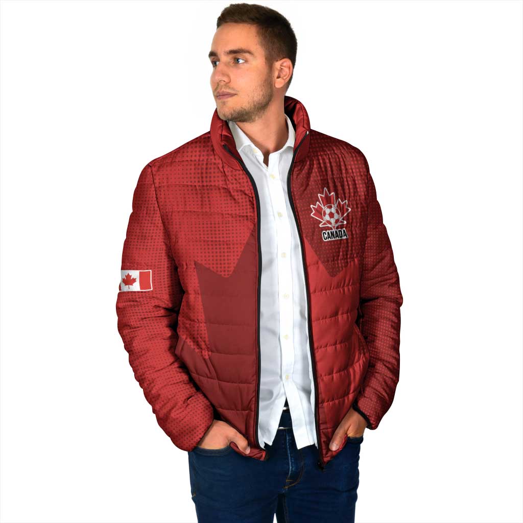 Canada Soccer Maple Leaf Custom Padded Jacket Sporty Style - Wonder Print Shop