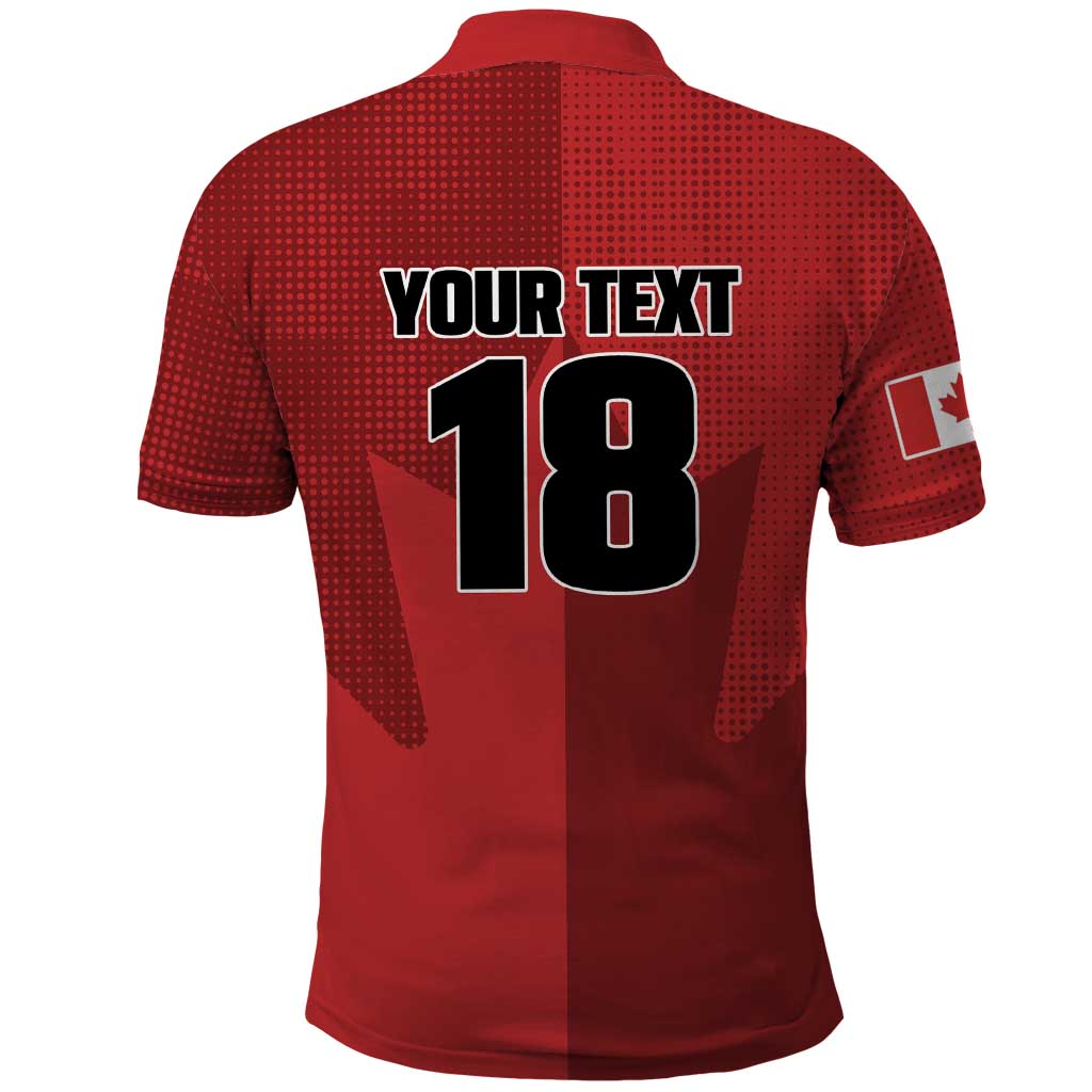 Canada Soccer Maple Leaf Custom Polo Shirt Sporty Style - Wonder Print Shop