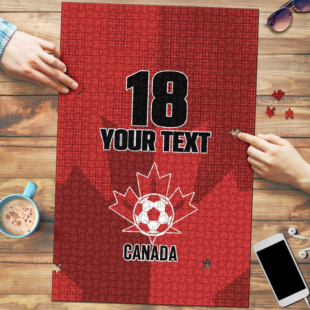 Canada Soccer Maple Leaf Custom Puzzle Sporty Style - Wonder Print Shop