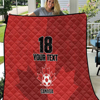 Canada Soccer Maple Leaf Custom Quilt Sporty Style - Wonder Print Shop