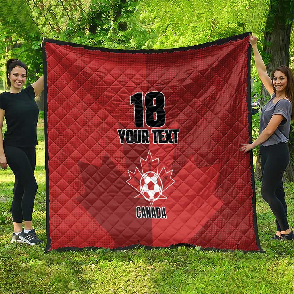 Canada Soccer Maple Leaf Custom Quilt Sporty Style - Wonder Print Shop