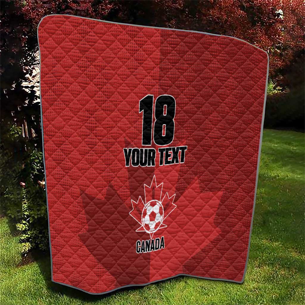 Canada Soccer Maple Leaf Custom Quilt Sporty Style - Wonder Print Shop