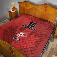 Canada Soccer Maple Leaf Custom Quilt Sporty Style - Wonder Print Shop