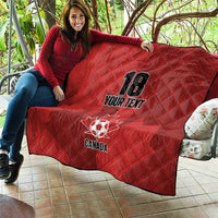Canada Soccer Maple Leaf Custom Quilt Sporty Style - Wonder Print Shop