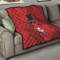 Canada Soccer Maple Leaf Custom Quilt Sporty Style - Wonder Print Shop