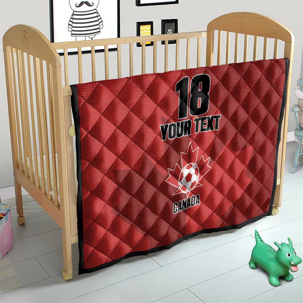 Canada Soccer Maple Leaf Custom Quilt Sporty Style - Wonder Print Shop