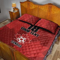 Canada Soccer Maple Leaf Custom Quilt Bed Set Sporty Style - Wonder Print Shop