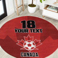 Canada Soccer Maple Leaf Custom Round Carpet Sporty Style - Wonder Print Shop