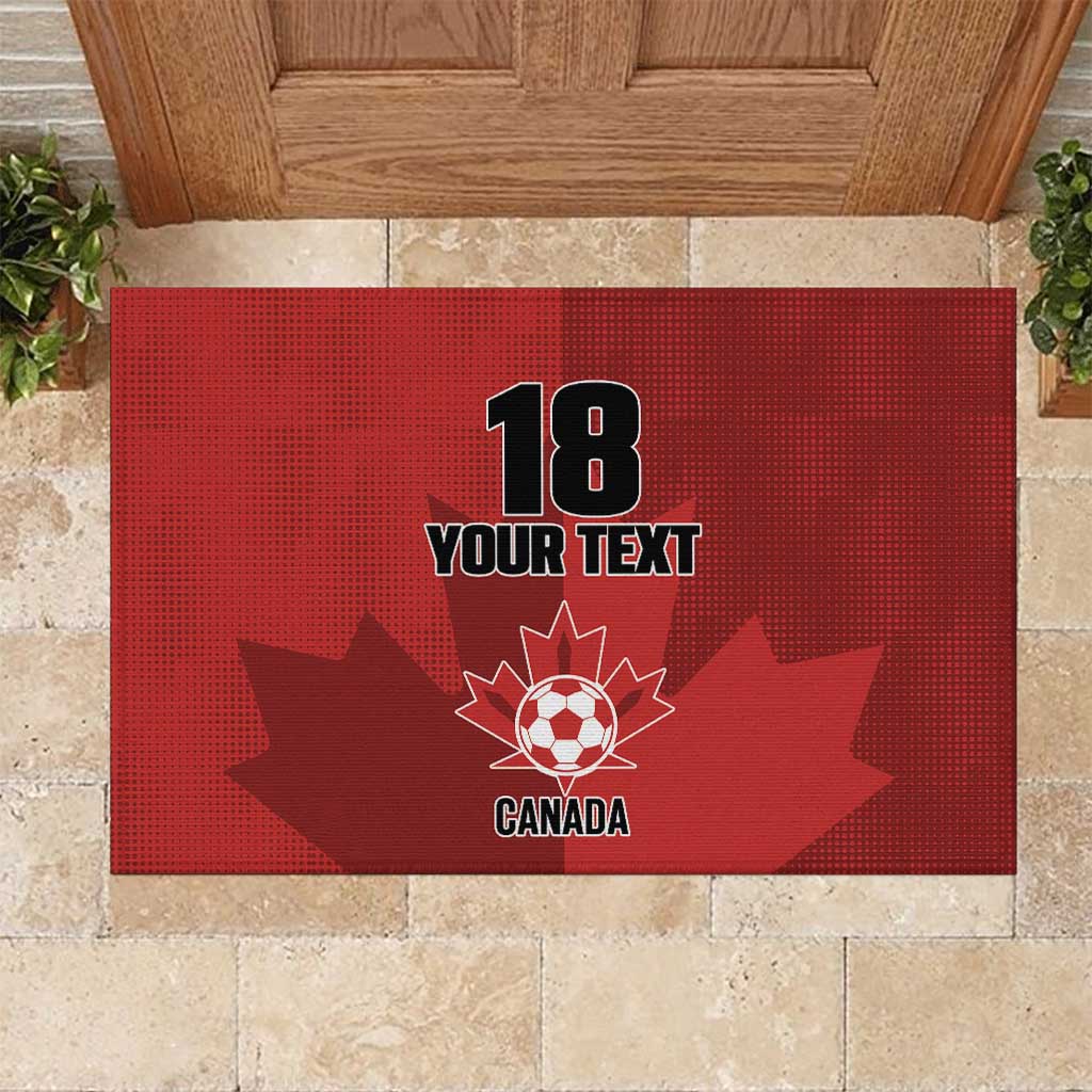 Canada Soccer Maple Leaf Custom Rubber Doormat Sporty Style - Wonder Print Shop