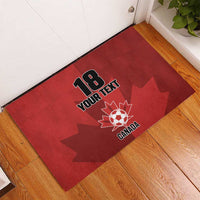 Canada Soccer Maple Leaf Custom Rubber Doormat Sporty Style - Wonder Print Shop