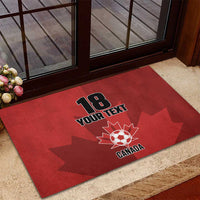 Canada Soccer Maple Leaf Custom Rubber Doormat Sporty Style - Wonder Print Shop