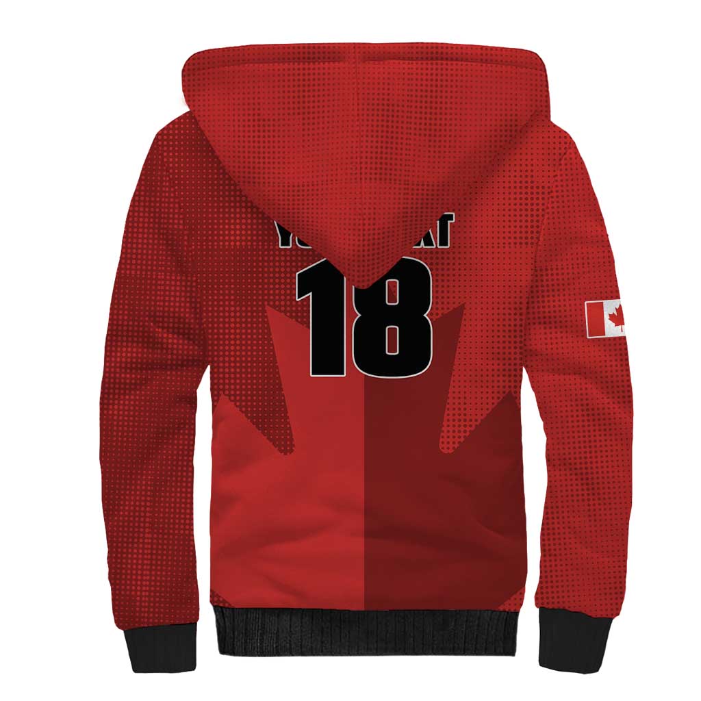 Canada Soccer Maple Leaf Custom Sherpa Hoodie Sporty Style - Wonder Print Shop